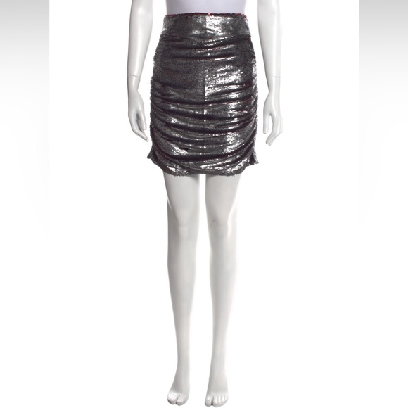IRO Dresses & Skirts - IRO Dreaming Ruched Sequin Embellishments Mini Skirt